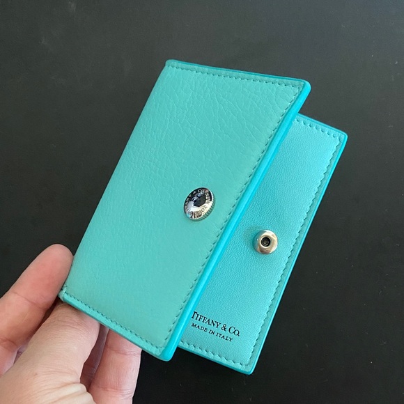 Tiffany & Co. Aqua Leather Card Holder - Picture 4 of 7